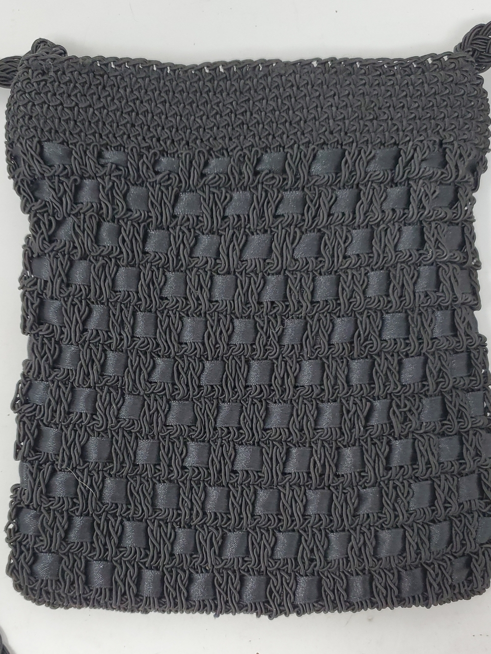 Black Crochet Crossbody Bag